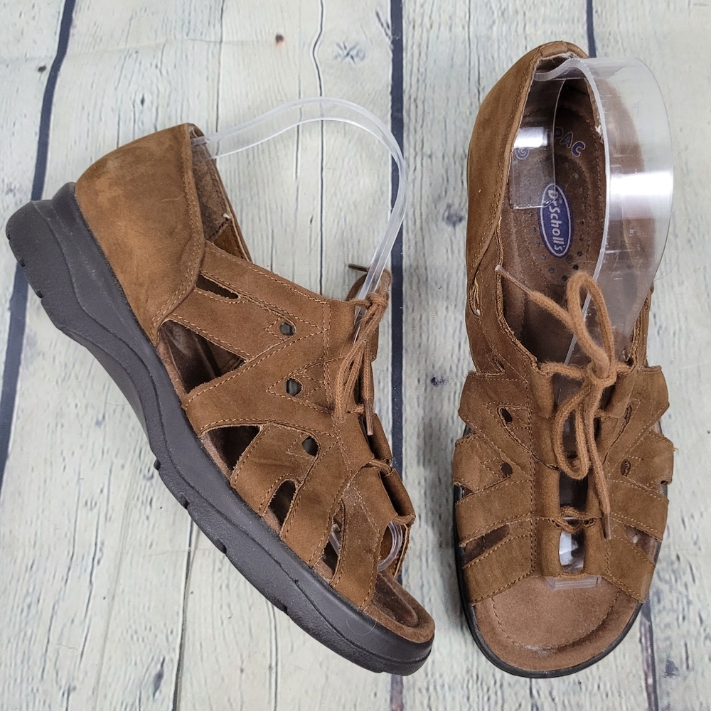 DR SCHOLL'S | Sharon suede leather laceup cutout open toe gladiator sandals
